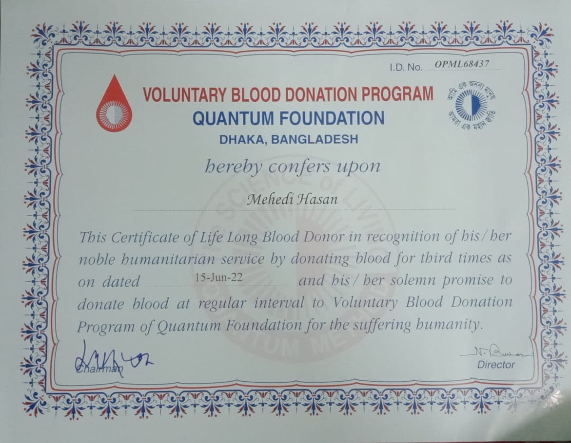 Voluntary Blood Donation Program