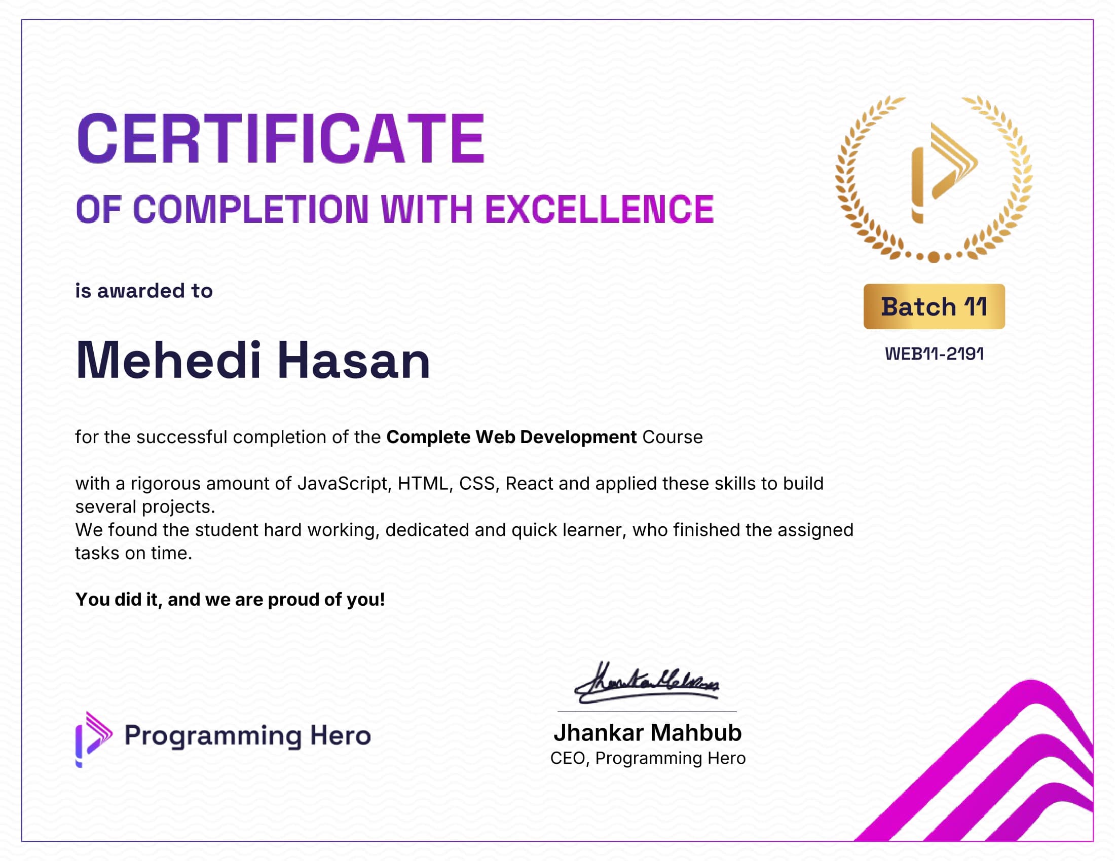 Complete Web Development Course